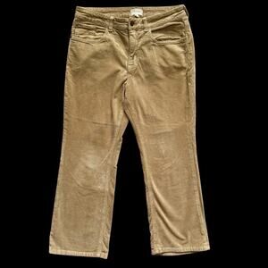 Pilcro Pants Womens 32 Corduroy Straight Leg Stretch High Rise short crop